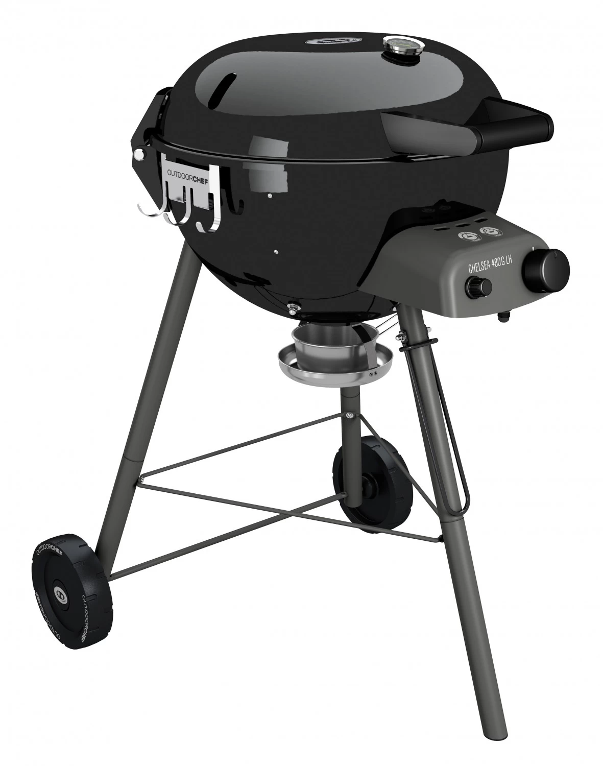 Outdoorchef Gas Kugelgrill Chelsea 480 G LH Schwarz 4 Outdoorchef Gas Kugelgrill Chelsea 480 G LH Schwarz – Bild 2