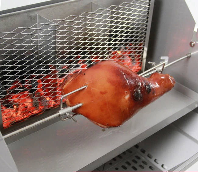 Thüros Holzkohlegrill T3-4F / Edelstahl Säulengrill 42x42 Cm 4 Fuß Inkl. Windansteckblech Und Kohleschacht 6 Thüros Holzkohlegrill T3-4F / Edelstahl Säulengrill 42x42 Cm 4 Fuß Inkl. Windansteckblech Und Kohleschacht – Bild 4