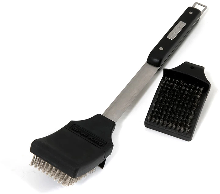 Broil King Grillbürste 47cm Edelstahlborsten Mit Spritzschutz + Ersatzkopf 4 Broil King Grillbürste 47cm Edelstahlborsten Mit Spritzschutz + Ersatzkopf – Bild 2