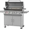 BULL Brahma - Gasgrill Mit Infrarot Backburner Und Rotisserie 1 BULL Brahma - Gasgrill Mit Infrarot Backburner Und Rotisserie -Günstiges Grill Geschäft BULL Brahma Grillstation deckel offen