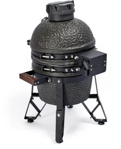 The Bastard Keramikgrill Urban Small - Schwarz Matt - Modell 2023 -Günstiges Grill Geschäft Bastard Keramikgrill Urban Small rueckseite Scharnier BU206