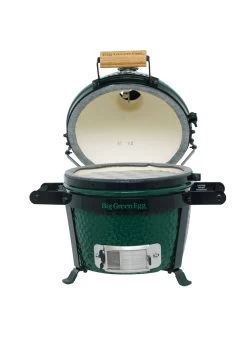 Big Green Egg Mini Keramikgrill Starter - Paket -Günstiges Grill Geschäft Big Green Egg Mini EGG Carrier Mini deckel geoeffnet