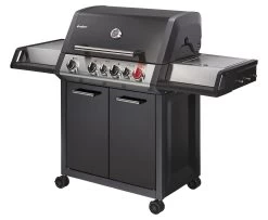 Enders Gasgrill Monroe Black Pro 4 IK Turbo -Günstiges Grill Geschäft Enders Gasgrill Monroe Black Pro 4 IK Turbo seitlich