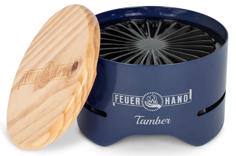 Feuerhand Tischgrill Tamber Blau 3 Feuerhand Tischgrill Tamber Blau