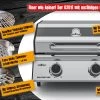 Grillfürst G201E 2-Brenner Gasgrill Portabel V2 - Campinggrill / Balkongrill 50mbar - Inkl. Untergestell -Günstiges Grill Geschäft G201E Optimierungen