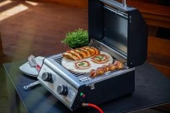 Grillfürst G201E 2-Brenner Gasgrill Portabel V2 - Campinggrill / Balkongrill - X-DEAL Inkl. Untergestell Und Tragetasche -Günstiges Grill Geschäft Grillfuerst Camping Gasgrill G201 Pizzastein