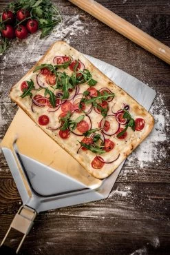 Grillfürst Pizzaheber / Pizzaschieber Edelstahl Klappbar -Günstiges Grill Geschäft Grillfuerst Edelstahl Pizzaschaufel