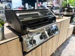 Grillfürst G490G 4-Brenner Einbaugrill - Black Edition - Mit Heckbrenner Und Gusseisen Rosten -Günstiges Grill Geschäft Grillfuerst G490 Einbau Gasgrill schwarz