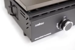 Grillfürst Plancha Grill - 2 Brenner Mit Insgesamt 7 KW Und Edelstahl Plancha - Inkl. 2 Stk. Plancha Spatel Und Grillzange -Günstiges Grill Geschäft Grillfuerst Gas Planchagrill schwarz 20 099