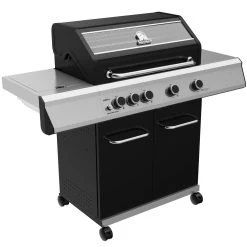 Grillfürst G410G 4-Brenner Gasgrill Mit Hochtemperaturbrenner Und Gusseisen Rosten -Günstiges Grill Geschäft Grillfuerst Gasgrill G410G seitlich 1