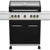 Grillfürst G520G 5-Brenner Gasgrill Borussia Dortmund Edition Mit Hochtemperaturbrenner, Heckbrenner Und Gusseisen Rosten -Günstiges Grill Geschäft Grillfuerst Gasgrill G520 Borussia Dortmund Edition front