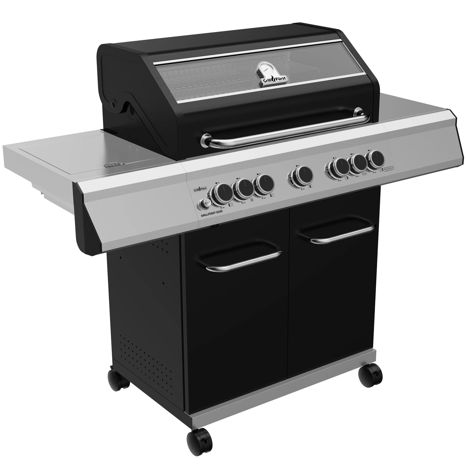 Grillfürst G520G 5-Brenner Gasgrill Mit Hochtemperaturbrenner, Heckbrenner Und Gusseisen Rosten - X-DEAL Inkl. Zubehörpaket 4 Grillfürst G520G 5-Brenner Gasgrill Mit Hochtemperaturbrenner, Heckbrenner Und Gusseisen Rosten - X-DEAL Inkl. Zubehörpaket – Bild 2
