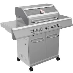 Grillfürst G521G 5-Brenner Edelstahl-Gasgrill - Eintracht Frankfurt Edition - Gusseisenroste