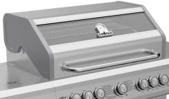 Grillfürst G521E 5-Brenner Edelstahl-Gasgrill Mit Hochtemperaturbrenner, Heckbrenner Und Edelstahl Rosten -Günstiges Grill Geschäft Grillfuerst Gasgrill G521E Edelstahl Sichtscheibe