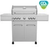 Grillfürst G521G 5-Brenner Edelstahl-Gasgrill Mit Hochtemperaturbrenner, Heckbrenner Und Gusseisen Rosten -Günstiges Grill Geschäft Grillfuerst Gasgrill G521G CO2 neutral