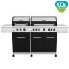Grillfürst G750E 7-Brenner Doppelkammer - Gasgrill Mit Hochtemperaturbrenner, Seitenkocher, Heckbrenner Und Edelstahl Rosten -Günstiges Grill Geschäft Grillfuerst Gasgrill G750E CO2 neutral
