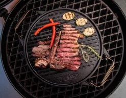 Grillfürst Universal Grillplatte Rund / Wendeplatte Aus Gusseisen Ø 35 Cm -Günstiges Grill Geschäft Grillfuerst Grillplatte rund auf Kugelgrill