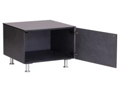 Grillfürst Outdoor Küche Podest Modul OKE66 Schiefer -Günstiges Grill Geschäft Grillfuerst Outdoor Kueche Podest Modul Tuer offen schiefer