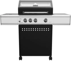 Grillfürst S330G 3-Brenner Gasgrill Mit Seitenkocher Und Gusseisen Rosten Inkl. Abdeckhaube