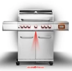 Grillfürst G521E Smart Grill - Mit Automatischer Temperatursteuerung, Hochtemperaturbrenner, Heckbrenner Und Edelstahl Rosten -Günstiges Grill Geschäft Grillfuerst Smart Grill G521 mit Bodenprojektion