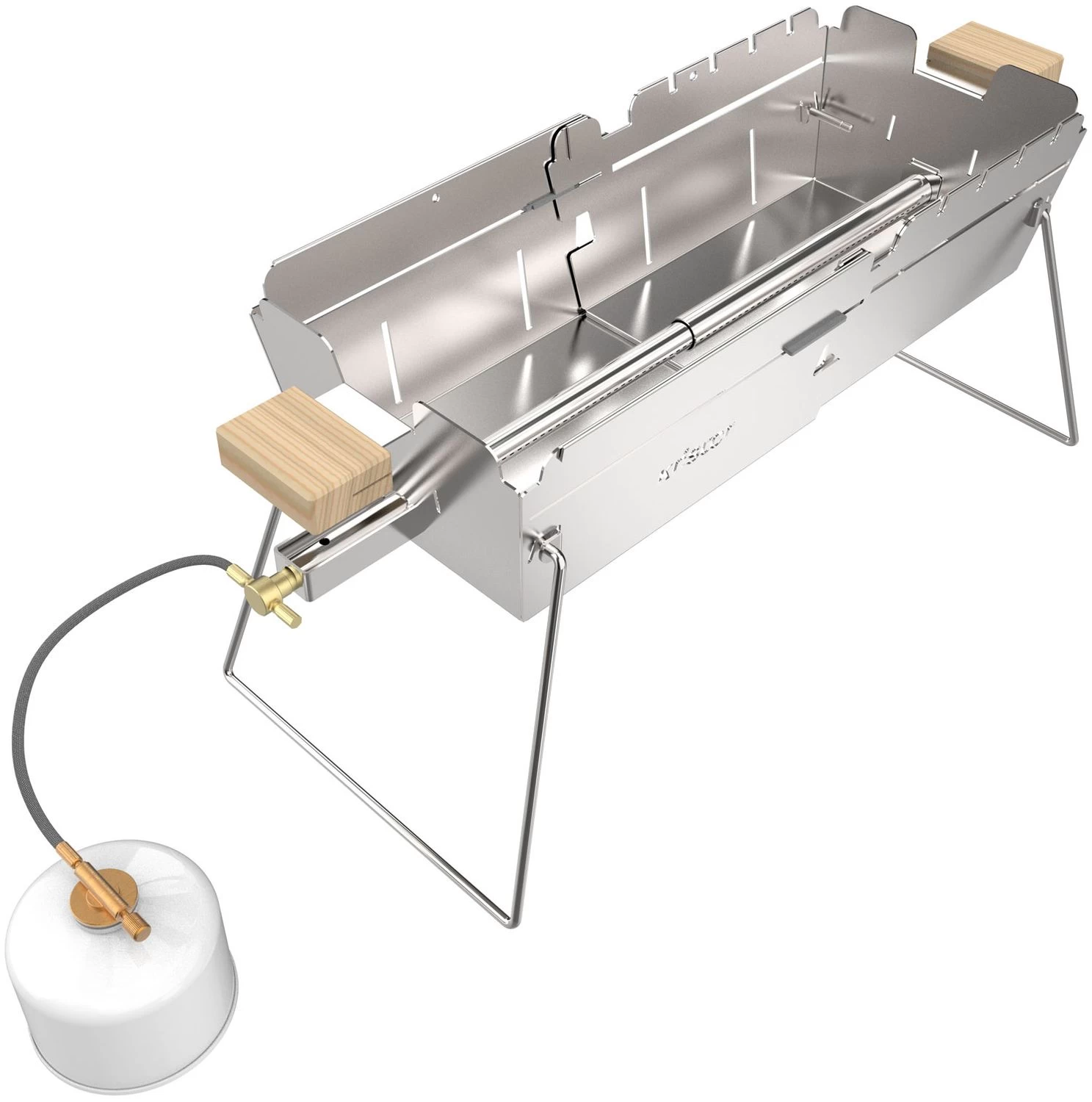 Knister Edelstahl-Gasgrill - Ausziehbarer Kompaktgrill 5 Knister Edelstahl-Gasgrill - Ausziehbarer Kompaktgrill – Bild 3