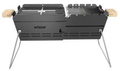 Knister Grill Original - Ausziehbarer Holzkohle Kompaktgrill -Günstiges Grill Geschäft Knister Kompaktgrill Holzkohlegrill