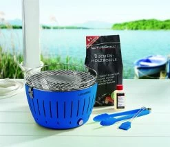LotusGrill Classic - Holzkohle Tischgrill - Tiefblau Inkl. Tasche -Günstiges Grill Geschäft LotusGrill Classic Balkongrill Tischgrill Tiefblau 340