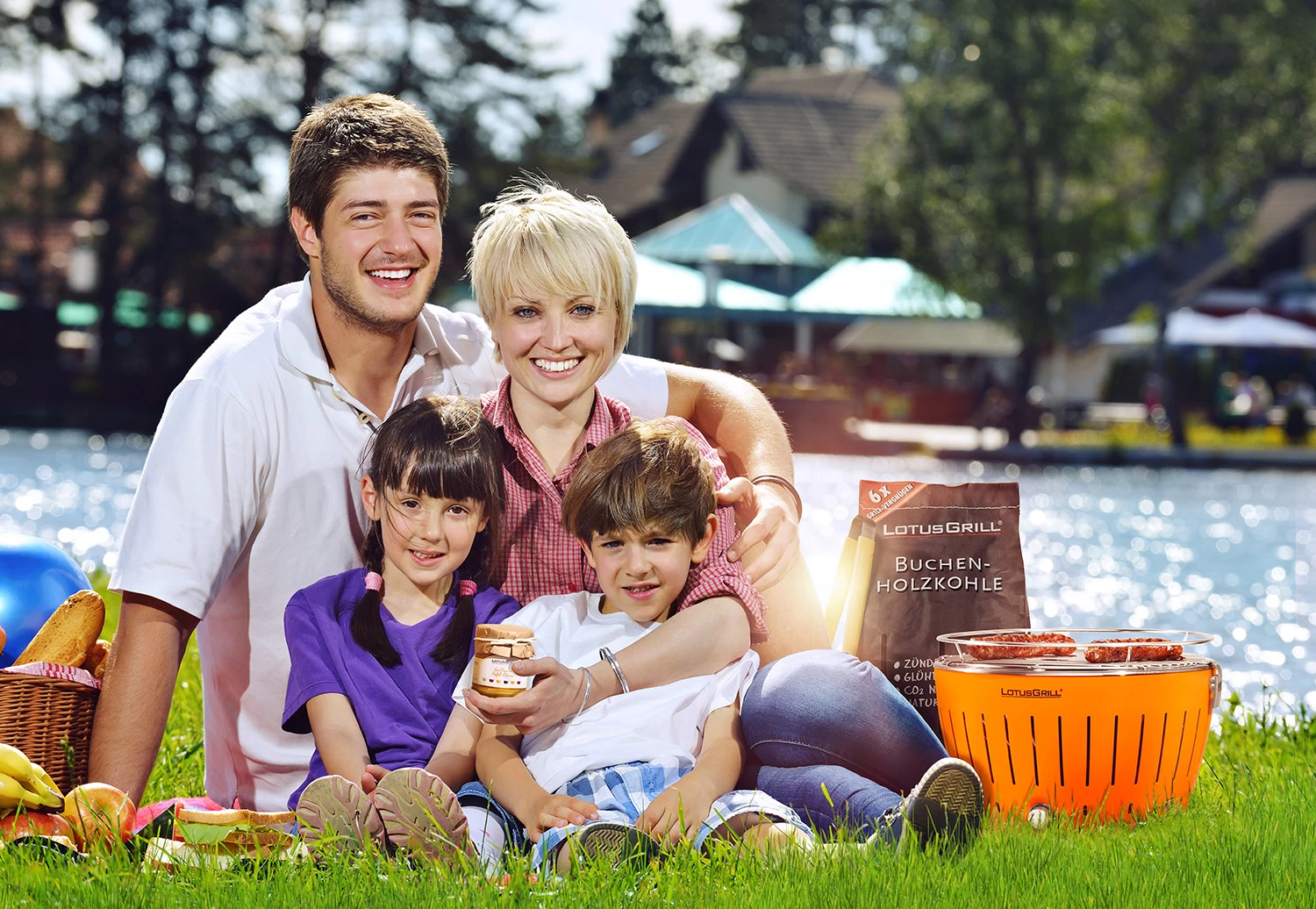 LotusGrill Classic - Holzkohle Tischgrill - Mandarineorange Inkl. Tasche 4 LotusGrill Classic - Holzkohle Tischgrill - Mandarineorange Inkl. Tasche – Bild 2
