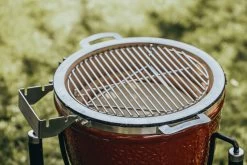 Monolith Grill Junior PRO Serie 2.0 Rot - OHNE Gestell -Günstiges Grill Geschäft Monolith Junior Deckel abnehmbar Scharnier