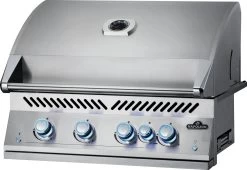 Napoleon 700-Series 32" BIG32 Edelstahl Einbaugrill Inkl. Drehspieß - Modell 2023 -Günstiges Grill Geschäft Napoleon Einbaugrill BIG32 LED blau