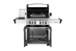 Napoleon Prestige 500 Gasgrill, Charcoal Grau - Mit Safety Glow - X-DEAL Inkl. Grillthermometer, Schneidebrett Und Windschild Für SIZZLE ZONE -Günstiges Grill Geschäft Napoleon Prestige 500 Gasgrill grey open 1
