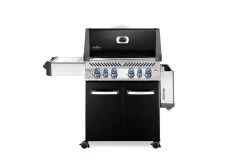 Napoleon Prestige 500 Gasgrill, Schwarz - Mit Safety Glow - X-DEAL Inkl. Grillthermometer, Schneidebrett Und Windschild Für SIZZLE ZONE -Günstiges Grill Geschäft Napoleon Prestige 500 Gasgrill schwarz Seitenablage klappbar 1