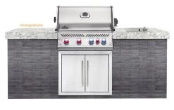Napoleon Prestige Pro 500-3 Edelstahl Einbaugrill Gas - Inkl. Drehspieß - Modell 2023 -Günstiges Grill Geschäft Napoleon Prestige Pro 500 Montagebeispiel 1