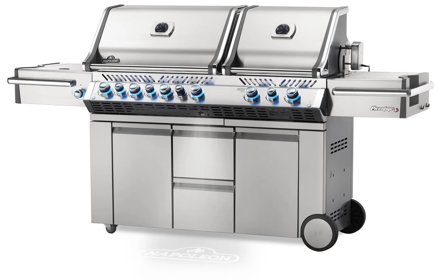 Napoleon Prestige Pro 825-3 Edelstahl Gasgrill Inkl. Drehspieß Und Bodenbeleuchtung - Modell 2023 - SMART Deal Inkl. Grillfürst Grill Control Mit Companion Device Und Einstichthermometer 8 Napoleon Prestige Pro 825-3 Edelstahl Gasgrill Inkl. Drehspieß Und Bodenbeleuchtung - Modell 2023 - SMART Deal Inkl. Grillfürst Grill Control Mit Companion Device Und Einstichthermometer – Bild 6