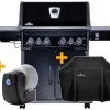 Napoleon Rogue SE 525 Gasgrill - All-black - Grillfürst Edition Inkl. Abdeckhaube - SMART Deal Inkl. Grillfürst Grill Control - Modell 2022 -Günstiges Grill Geschäft Napoleon Smart Grill Rogue All Black SE Grillfuerst Grill Control