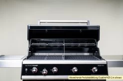 Outdoorchef Dualchef S 425 G Edelstahl Gasgrill Mit Seitenkocher + BLAZING ZONE Infrarotbrenner -Günstiges Grill Geschäft Outdoorchef Dualchef S 425 G geteilter Garraum