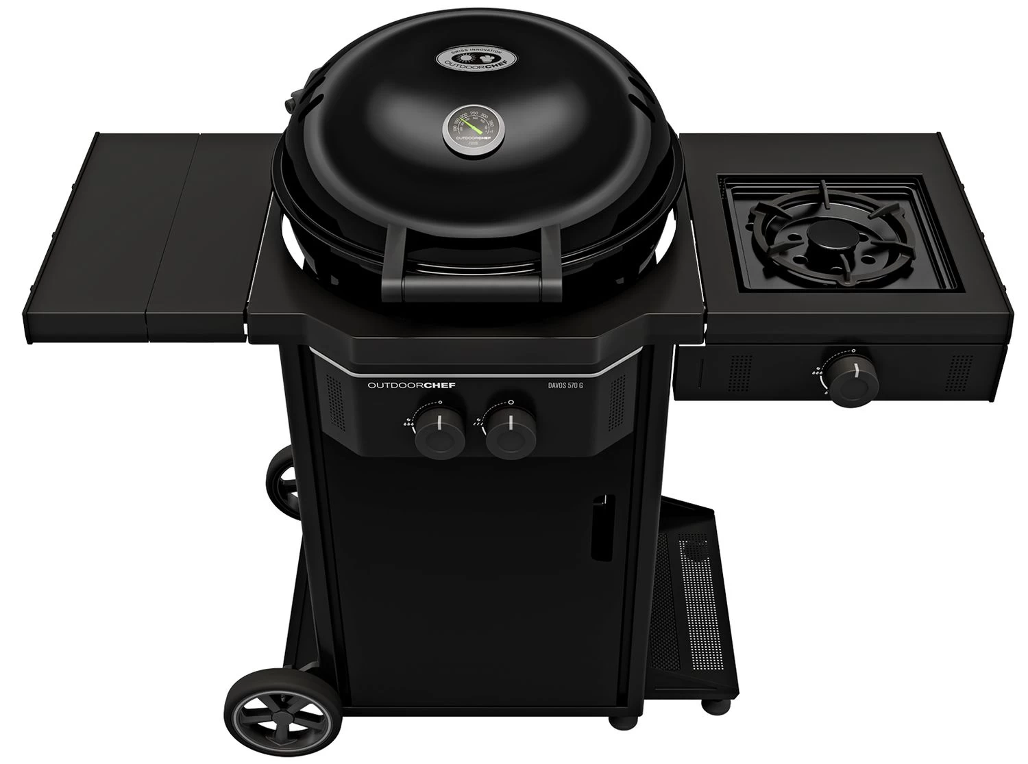 Outdoorchef Gas Kugelgrill Davos 570G Pro Mit Cooking Zone (Seitenkocher) & Abdeckhaube 3 Outdoorchef Gas Kugelgrill Davos 570G Pro Mit Cooking Zone (Seitenkocher) & Abdeckhaube