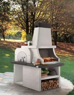 Palazzetti Grillkamin Bastia Mit Pizzaofen Inkl. Montagematerial -Günstiges Grill Geschäft Palazzetti Grillkamin Bastia Pizzaofen Feuerstelle