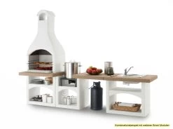 Palazzetti Outdoor Küche: Modul Grillkamin Brioni Inkl. Montagematerial -Günstiges Grill Geschäft Palazzetti Grillkamin Brioni Outdoor Kueche Beispiel 2