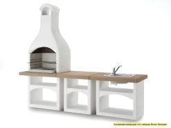 Palazzetti Outdoor Küche: Modul Grillkamin Brioni Inkl. Montagematerial -Günstiges Grill Geschäft Palazzetti Grillkamin Brioni Outdoor Kueche Kombi