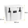 Petromax Kühlbox 25 Liter Alpenweiß - Grillfürst DEAL Inkl. Sitzkissen, Haft-Unterlage Und Einsatzkorb -Günstiges Grill Geschäft Petromax Kuehlbox kx25 weiss Abmessungen aussen