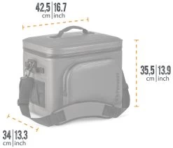 Petromax Kühltasche 22 Liter / Dunkelgrau -Günstiges Grill Geschäft Petromax Kuehtasche 22Liter Abmessungen 1