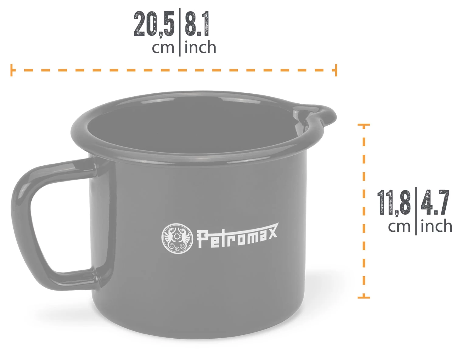Petromax Emaille Milchtopf / 1400 Ml / Schwarz 5 Petromax Emaille Milchtopf / 1400 Ml / Schwarz – Bild 3
