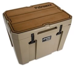 Petromax Kühlbox 50 Liter Sand - Inkl. Sitzkissen, Haft-Unterlage Und Einsatzkorb -Günstiges Grill Geschäft Petromax kx50 padw l Haft Auflage Kuehlbox kx50 sand braun Linien 5 1625043100