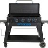 Pit Boss Plancha Grill Ultimate Plancha 4-Brenner - Mit Untergestell -Günstiges Grill Geschäft Pit Boss Planchagrill Ultimate 4 Brenner Deckel Offen