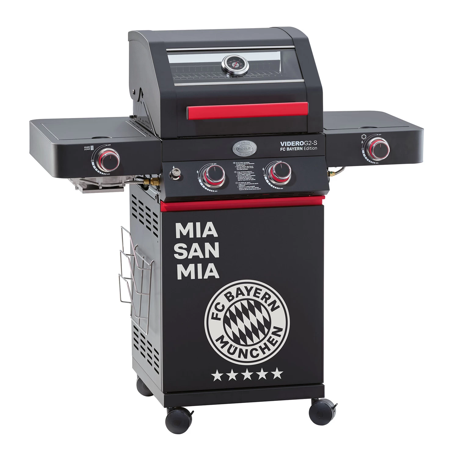 Rösle Videro G2-S VARIO+ Schwarz Gasgrill - FC Bayern Edition - Inkl. FC Bayern Abdeckhaube Und Grillbürste 3 Rösle Videro G2-S VARIO+ Schwarz Gasgrill - FC Bayern Edition - Inkl. FC Bayern Abdeckhaube Und Grillbürste