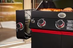 Rösle Videro G4-S VARIO+ Schwarz Gasgrill - FC Bayern Edition -Günstiges Grill Geschäft Roesle FC Bayern Grill Videro klappbare Seitenablage