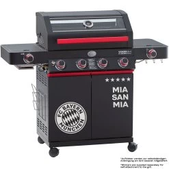 Rösle Videro G4-S VARIO+ Schwarz Gasgrill - FC Bayern Edition -Günstiges Grill Geschäft Roesle FC Bayern Muenchen Gasgrill Videro G4 S