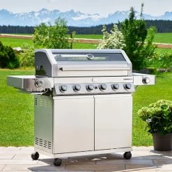 Rösle Edelstahl Gasgrill Videro G6-S VARIO+ - Limited Edition Modell 2023 - X-DEAL Inkl. Abdeckhaube, Grillplatte Und Drehspieß -Günstiges Grill Geschäft Roesle Gasgrill Station Videro G6 S Edelstahl Mood 5