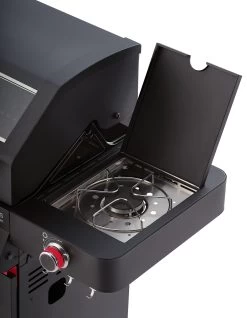Rösle Videro G2-S VARIO+ Schwarz Gasgrill - FC Bayern Edition -Günstiges Grill Geschäft Roesle Gasgrill Videro FC Bayern Detail Seitenkocher 2